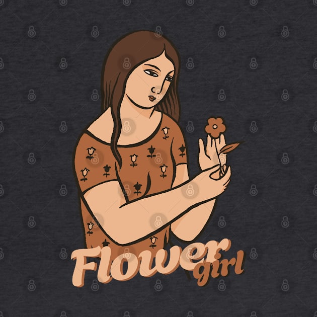 Girl and Flower by KewaleeTee